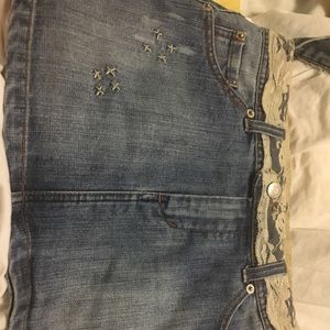 Jean skirt - turned into a Purse ...